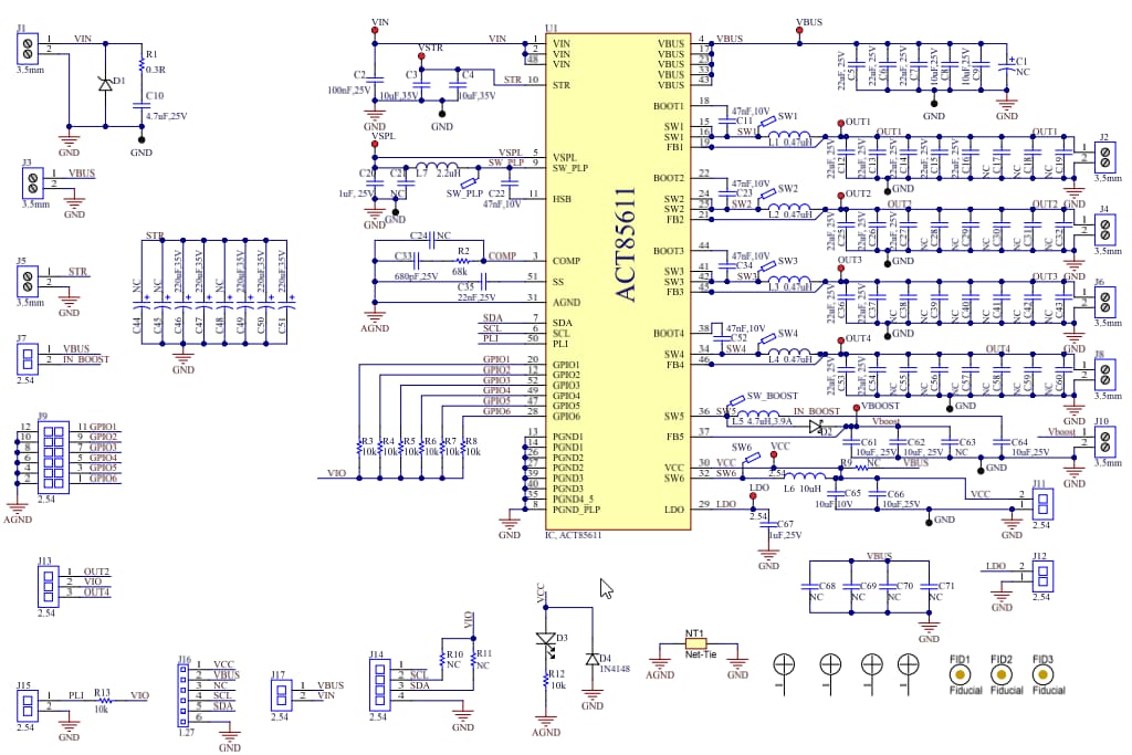 原理图 - Qorvo ACT85611EVK1-101 评估套件